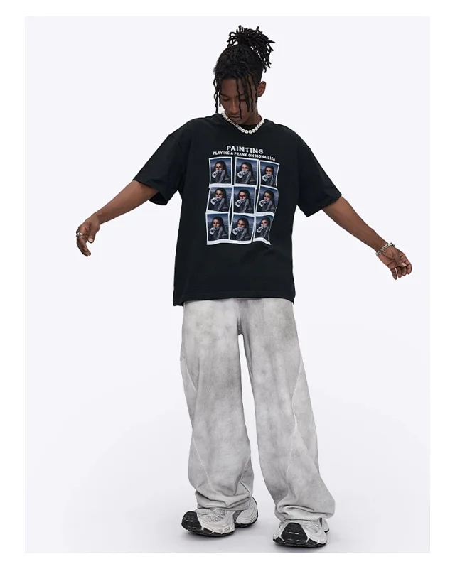 RFSD Men's | 2025 Summer New American Pure Cotton Portrait Print T - Shirt Detail