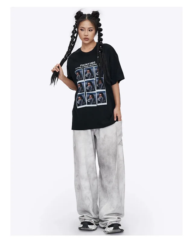 RFSD Men's | 2025 Summer New American Pure Cotton Portrait Print T - Shirt Detail