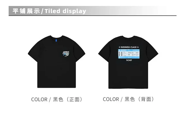 RFSD Men's Plane Ticket Print T-shirt Detail