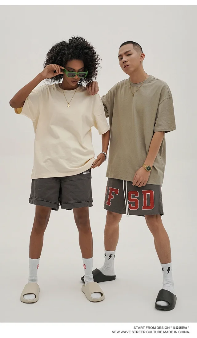 RFSD Men's | 2025 Summer Combed Cotton FOG Earth Tone 230G Loose Short-sleeve Trendy T-shirt Detail