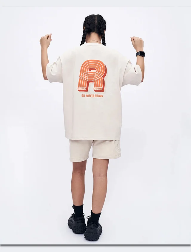 RFSD Men's 2025 SS Loose Suede Foam Print Tee 250g Detail