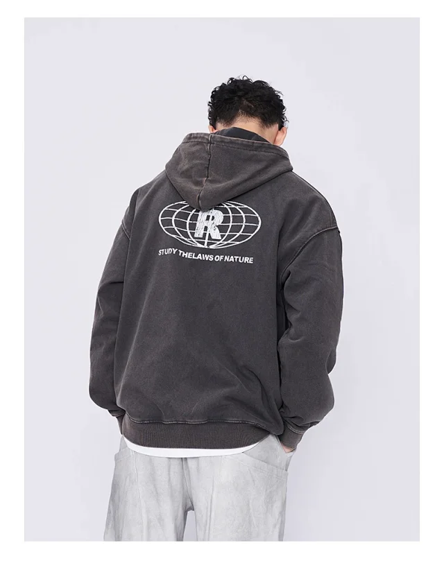 RFSD Men's 2025 AW 440G Wax-dyed Hoodie Detail