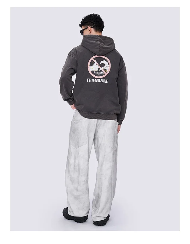 FSDR Men's 2025 A/W Loose Waxed Hoodie Detail