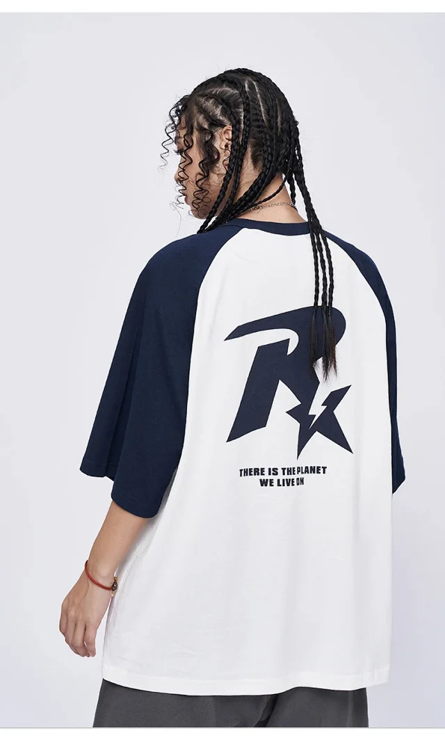 RFSD Men's | Contrast Color Raglan Sleeve T - Shirt 2025 New Style Detail