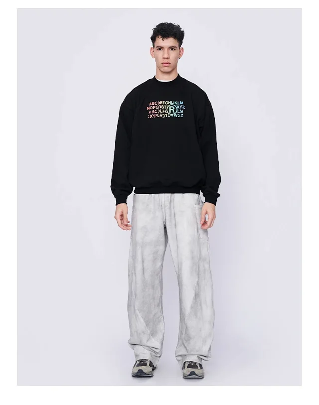 RFSD Men's 2025 FW Loose Printed Crewneck Sweatshirt 430G Thickened Streetwear Crewneck Sweatshirt for Men Trendy Detail