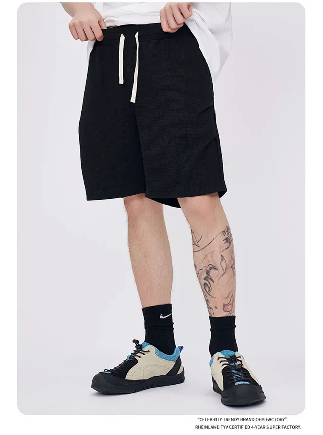 RFSD Men's Loose Pleated Shorts 2025 Summer Detail