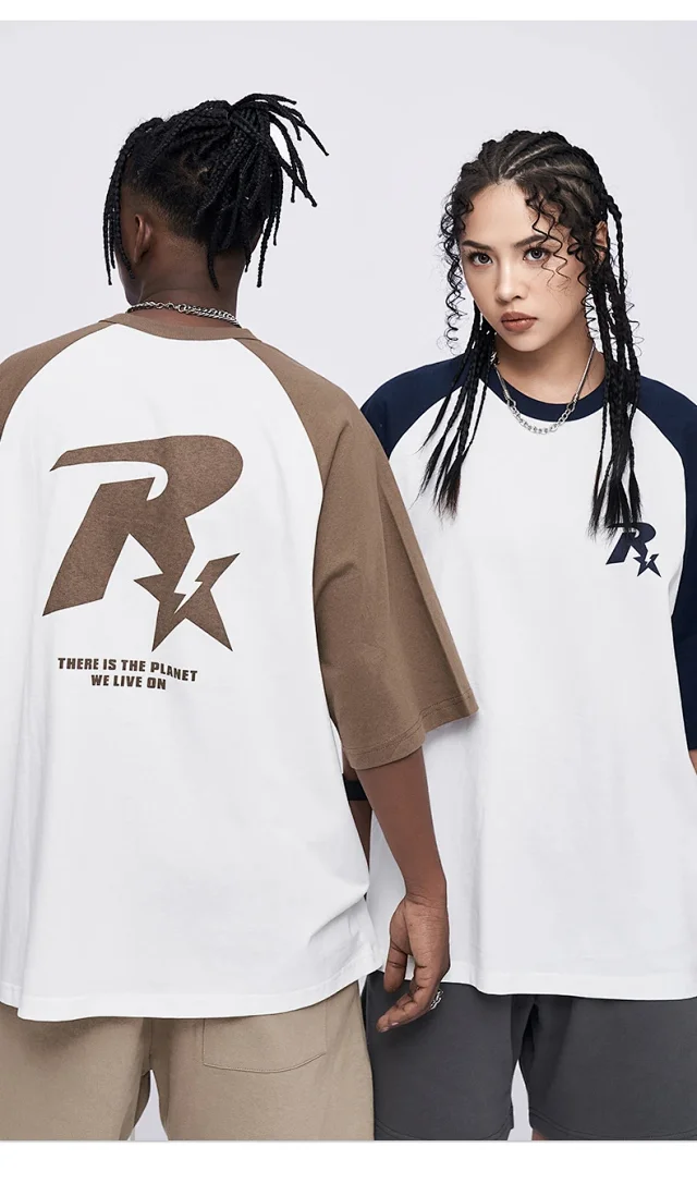 RFSD Men's | Contrast Color Raglan Sleeve T - Shirt 2025 New Style Detail
