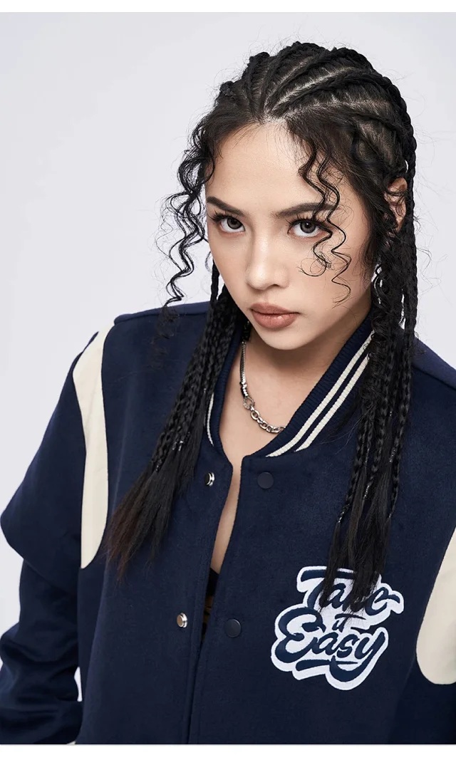 RFSD | 2025 FW New Color - Blocked Embroidered Bomber Jacket (Couple Style) Detail