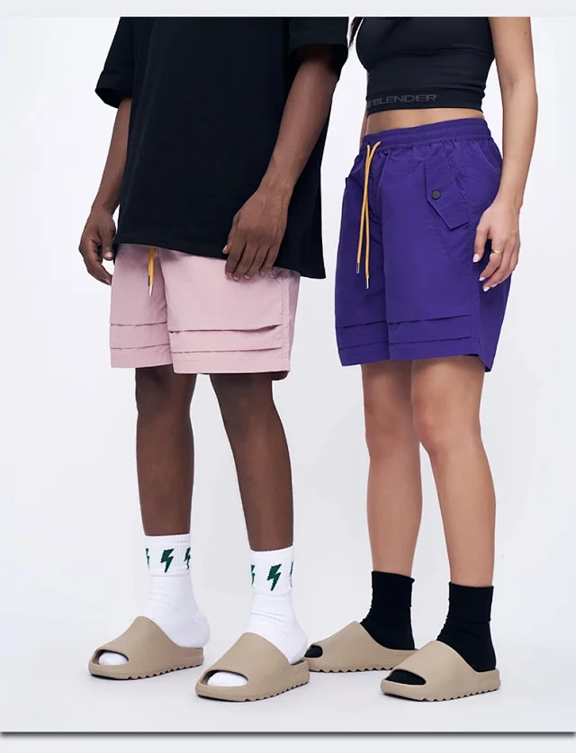 RFSD Men's | 2025 SS New Pleated Thin Pocket Utility Shorts Detail