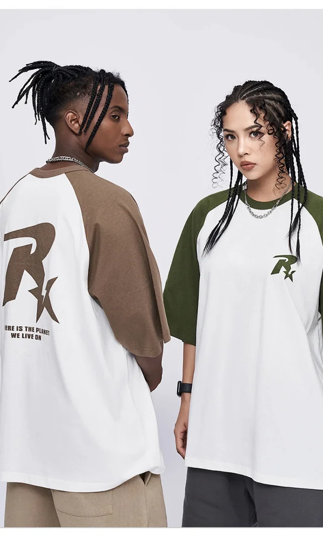 RFSD Men's | Contrast Color Raglan Sleeve T - Shirt 2025 New Style Detail