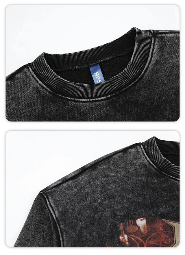RFSD Men's Heavyweight Streetwear Hoodie Detail