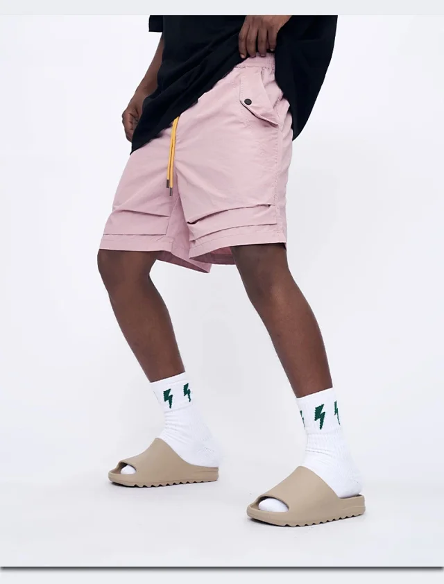 RFSD Men's | 2025 SS New Pleated Thin Pocket Utility Shorts Detail