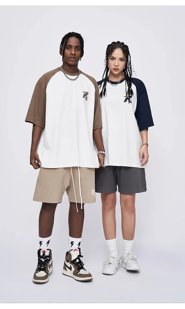 RFSD Men's | Contrast Color Raglan Sleeve T - Shirt 2025 New Style Detail