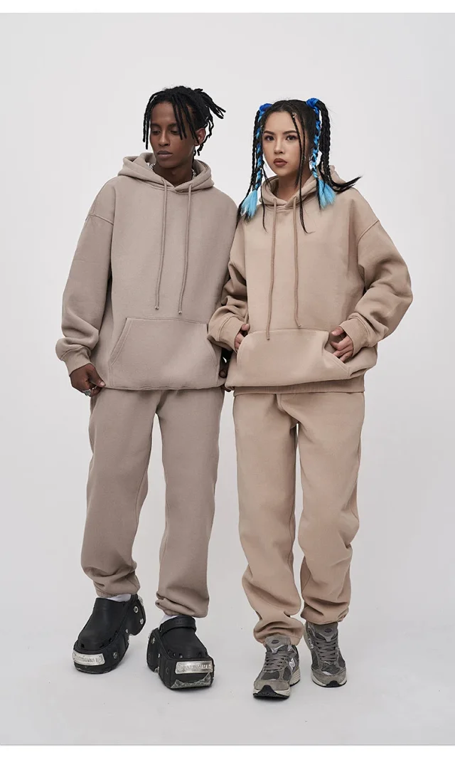 RFSD Men's 2025 FW Solid Fleece Joggers Hiphop Set Detail