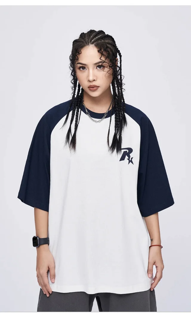 RFSD Men's | Contrast Color Raglan Sleeve T - Shirt 2025 New Style Detail
