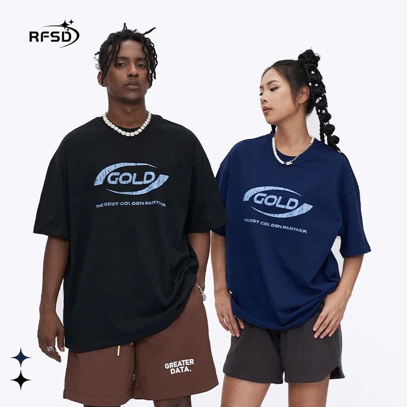 RFSD Men's | 2025 Summer New American High Neck Printed T-shirt