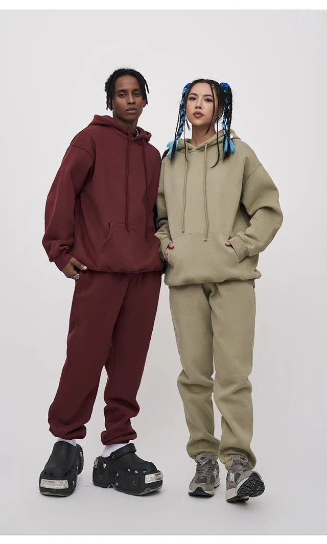 RFSD Men's 2025 FW Solid Fleece Joggers Hiphop Set Detail