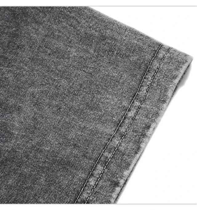 RFSD Men's | Balenciaga Dupe New 285G Washed Waxed Crew Neck Short Sleeve American Heavyweight Trendy T - Shirt Detail