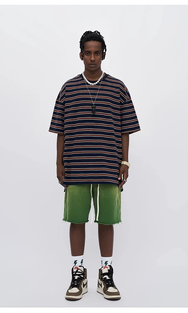RFSD Men's 260G Vintage Wash Stripe Tee Detail