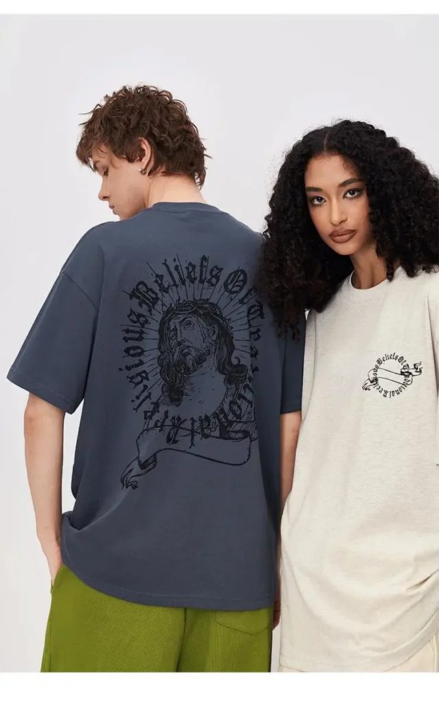 RFSD Men's | Retro Gothic Print T - Shirt Detail