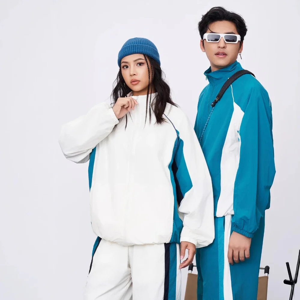 RFSD Men's | New Stand Collar Loose Suit American Color Blocking Streetwear Jacket Unisex