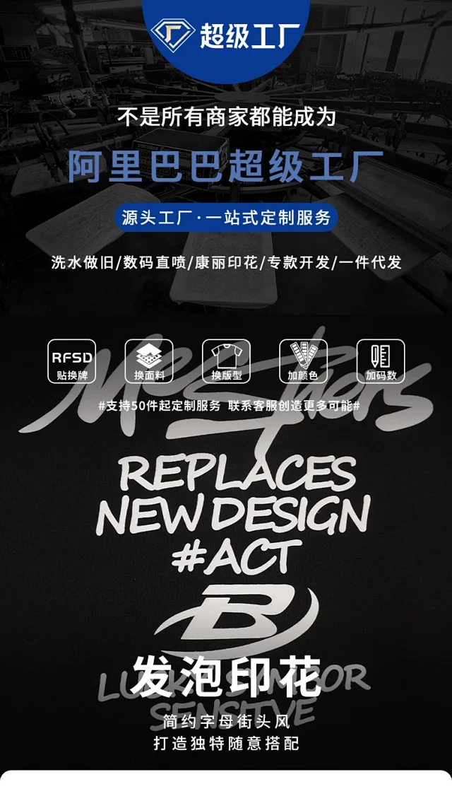 RFSD Men's 2025 AW Oversized Streetwear Crewneck Detail