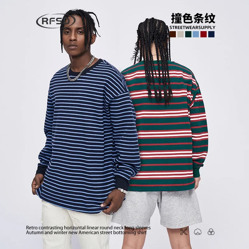 RFSD Unisex Striped Long - sleeve T - shirt