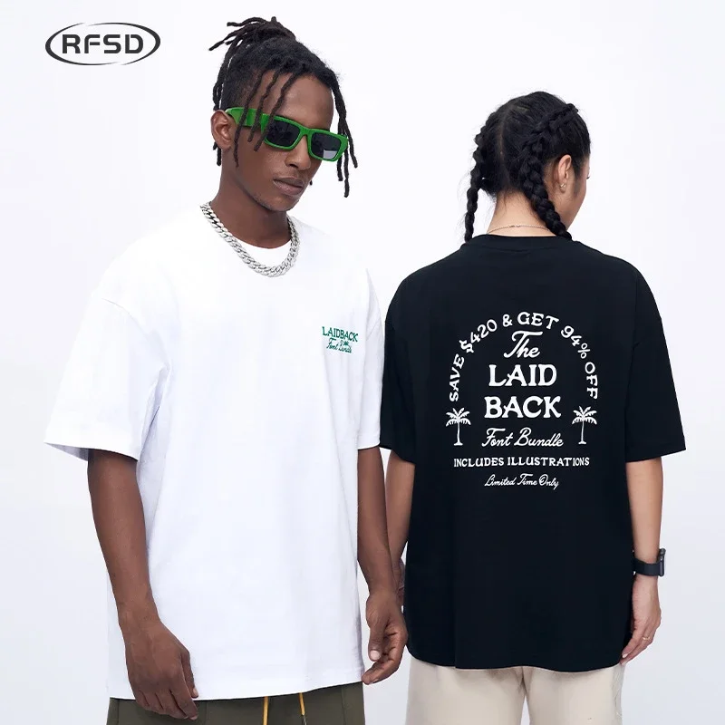 RFSD Men's Loose Printed T-shirt 2025 Spring-Summer