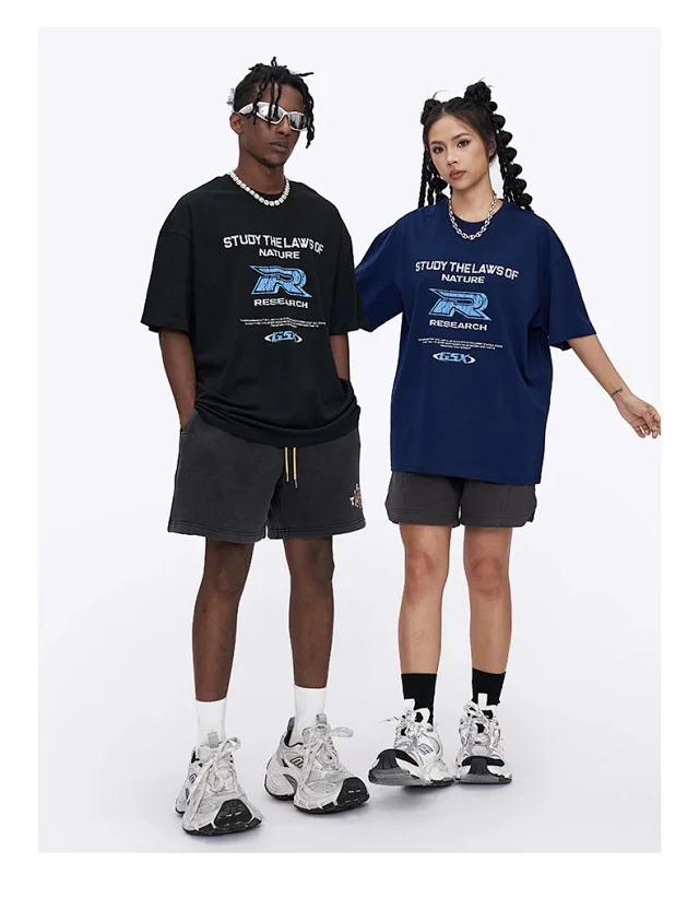 RFSD Men's 2025 Summer Distressed Letter Tee Detail