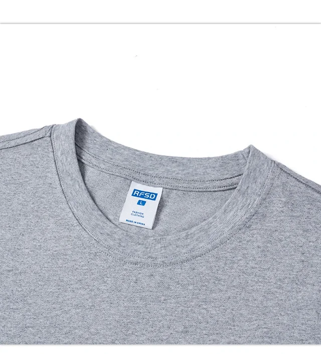 RFSD Men's 2025 Summer Wholesale Trendy Loose Solid Short-Sleeve T-shirt (7A Antibacterial High-Quality) Detail