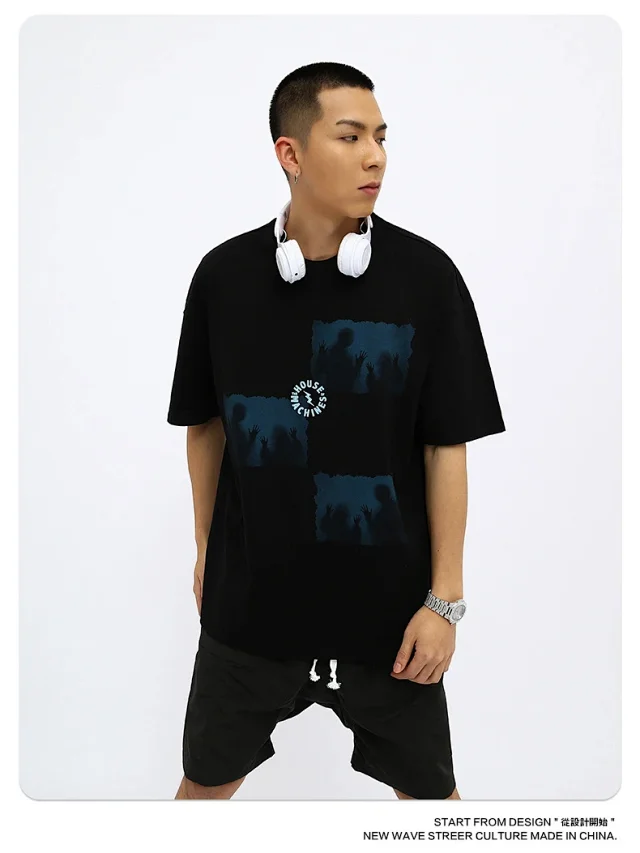 RFSD|2025 Summer Heavyweight Dark Print T - Shirt Couple Detail