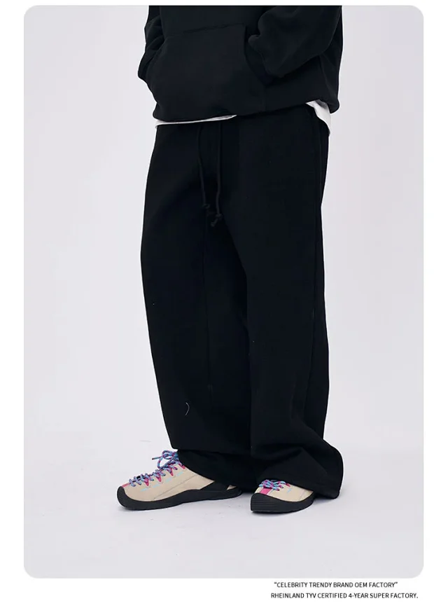 RFSD Men's | 2025 A/W New European and American Cross - Border Trendy Brand Solid - color Wide - leg Pants Detail