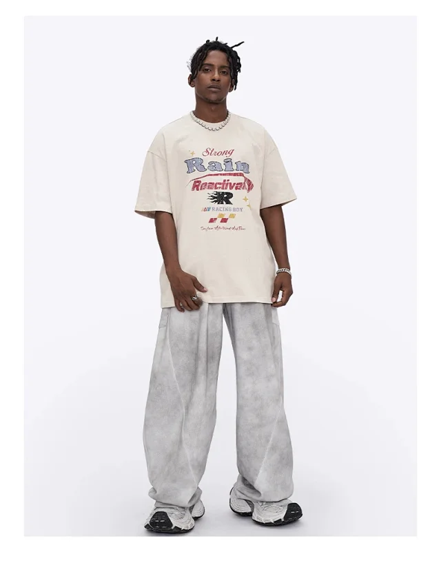 RFSD Men's Hand - drawn Letter Print T - Shirt Detail