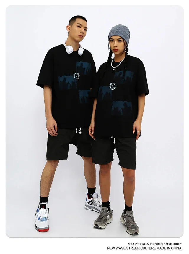 RFSD|2025 Summer Heavyweight Dark Print T - Shirt Couple Detail