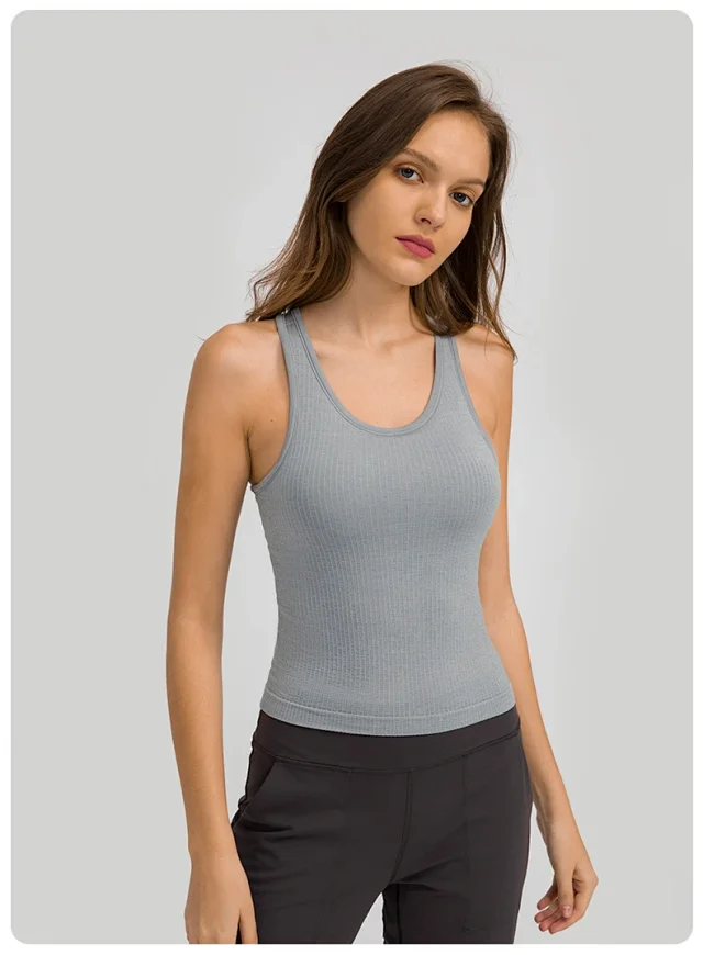 Seamless Bare-Fit Yoga Tank Top Detail