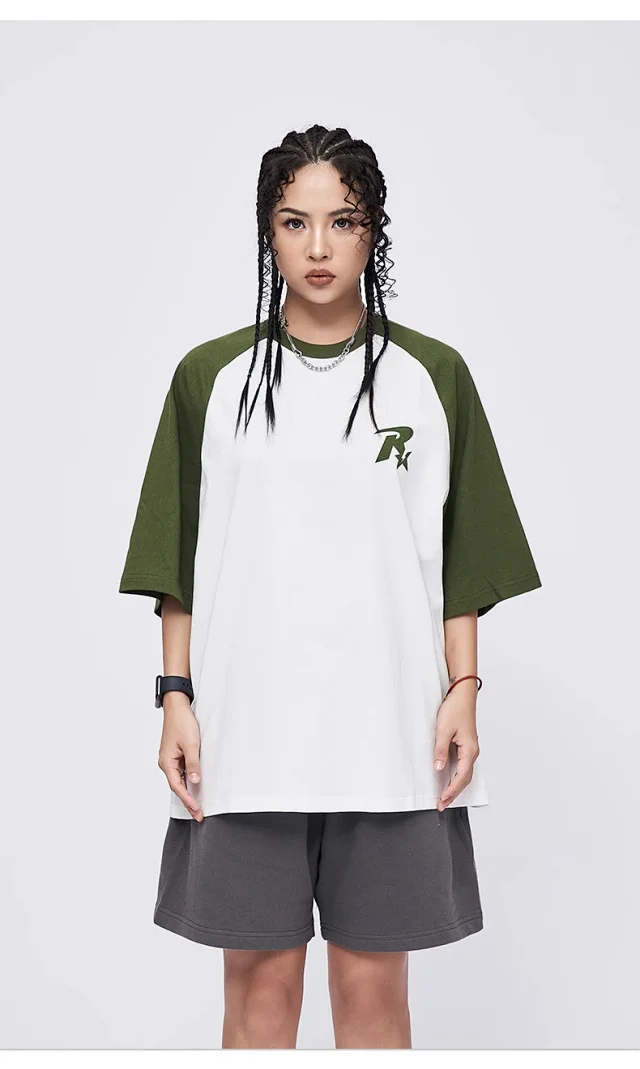 RFSD Men's | Contrast Color Raglan Sleeve T - Shirt 2025 New Style Detail