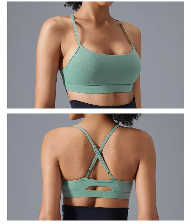 Shockproof Seamless U-Back Yoga Bra Detail