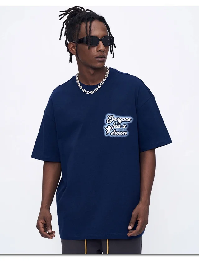 RFSD Men's | 230g Combed Cotton T-shirt 2025 Spring/Summer New Loose Printed Letter Short Sleeve Detail