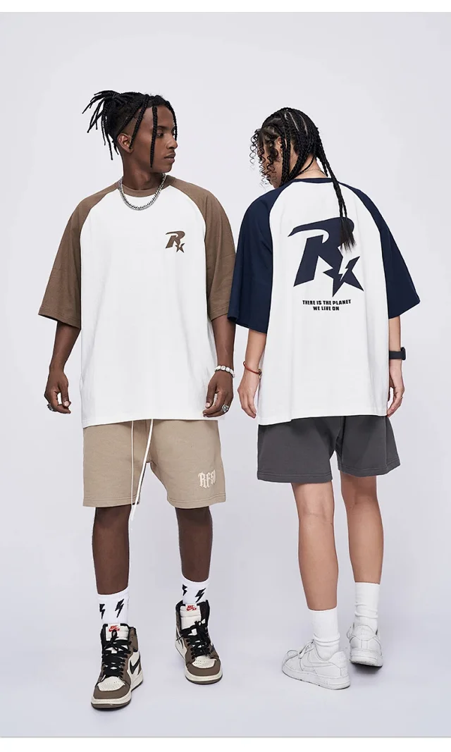 RFSD Men's | Contrast Color Raglan Sleeve T - Shirt 2025 New Style Detail