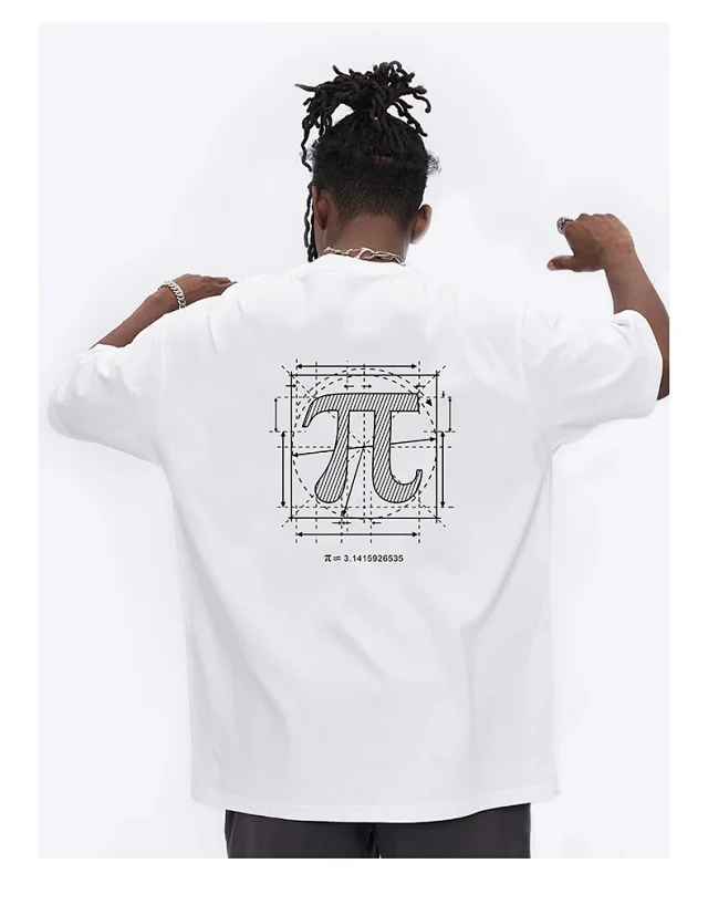 RFSD Men's π Print T-Shirt 2025 SS Streetwear Detail