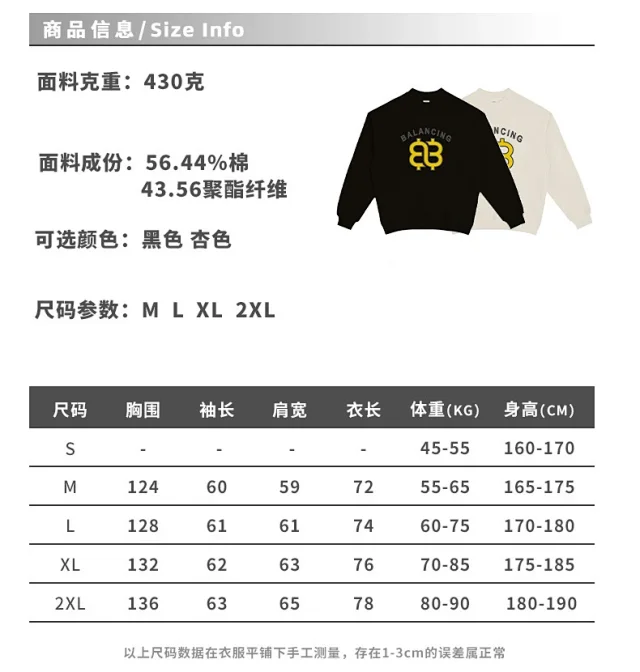 RFSD Men's | 2025 Fall Trendy Loose Sweatshirt (Balmain Dupe, Unisex) Detail