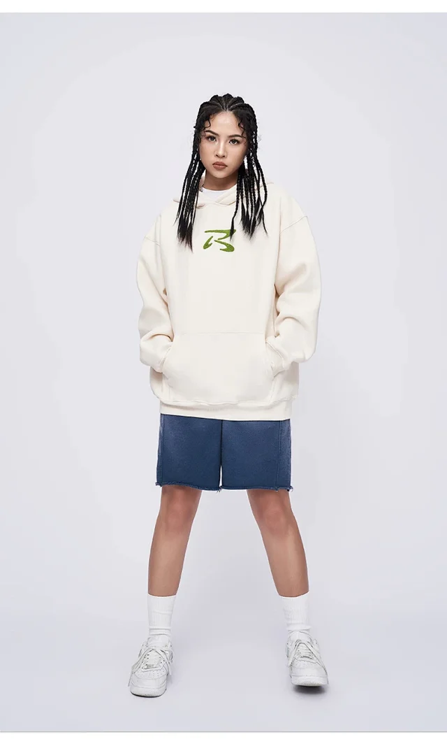 RFSD Men's 2025 A/W 380G Fleece R-Embroidery Hoodie Detail
