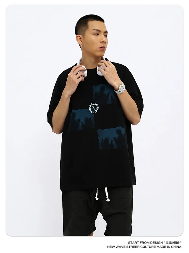 RFSD|2025 Summer Heavyweight Dark Print T - Shirt Couple Detail