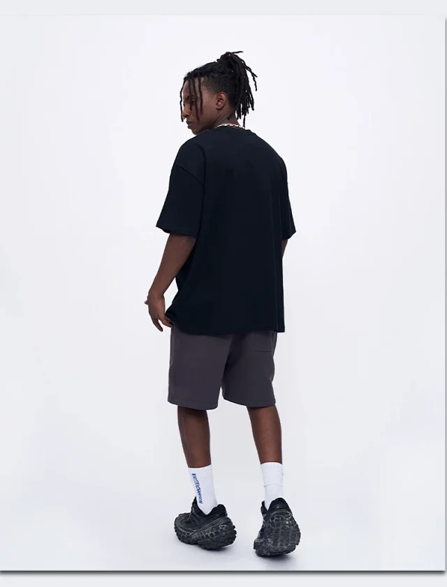 RFSD Men's Heavyweight 250g Loose Drop - Shoulder Sunset Print Tee Detail