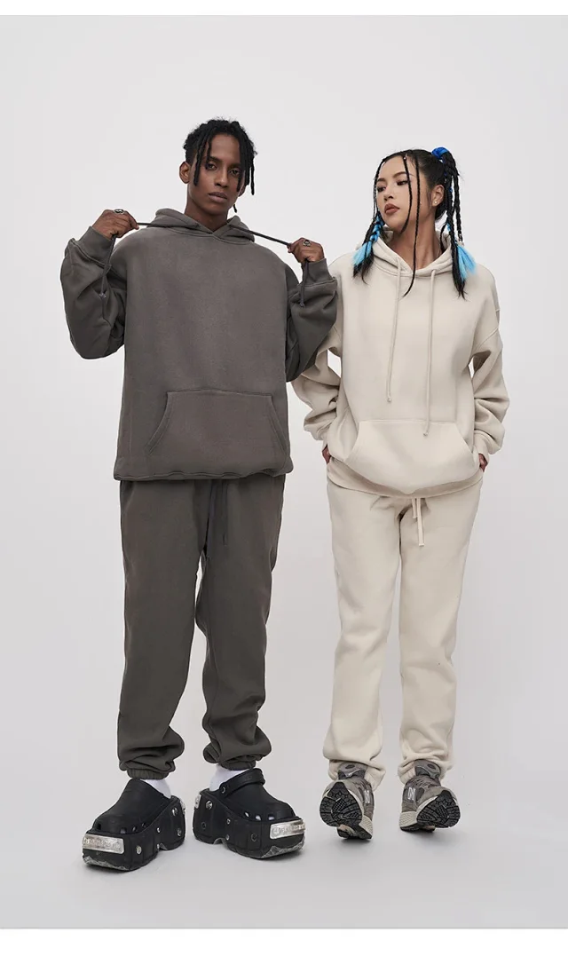 RFSD Men's 2025 FW Solid Casual Fleece Sweatpants Hip-hop Set Detail