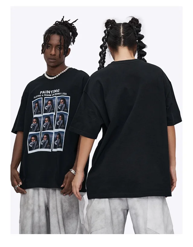 RFSD Men's 2025 Summer American Cotton Portrait Print T-shirt Detail