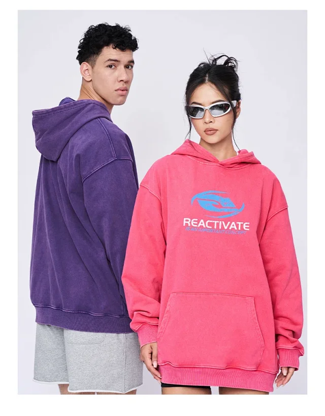 RFSD Men's | 440g Heavyweight Hoodie 2025 A/W New Loose Batik Distressed Printed Hoodie Detail