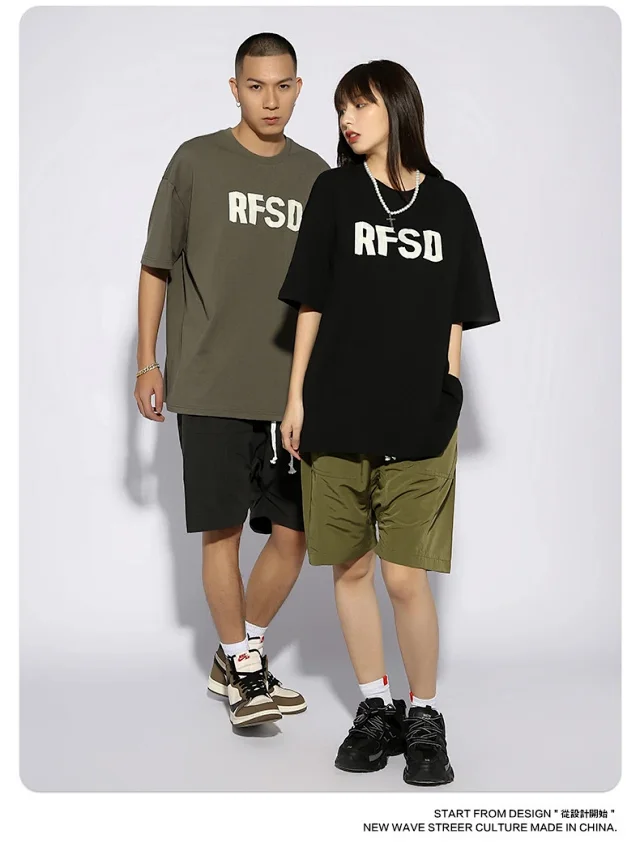 RFSD | Summer New 210g Chinese Style Printed T - Shirt (Couple) Detail