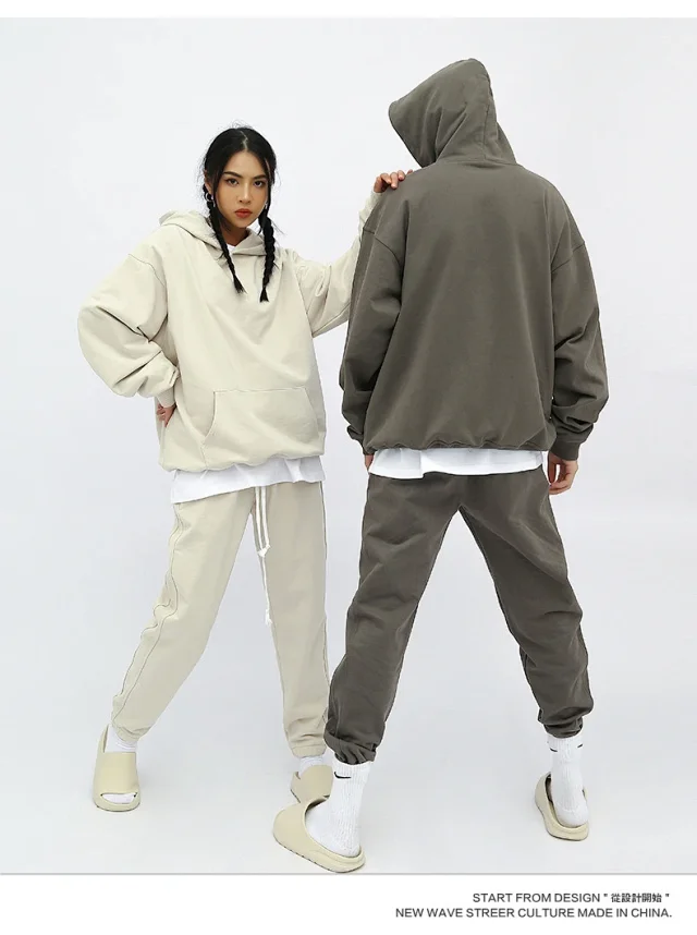 RFSD Men's Autumn/Winter Heavyweight 420g Fleece Tracksuit Set Detail