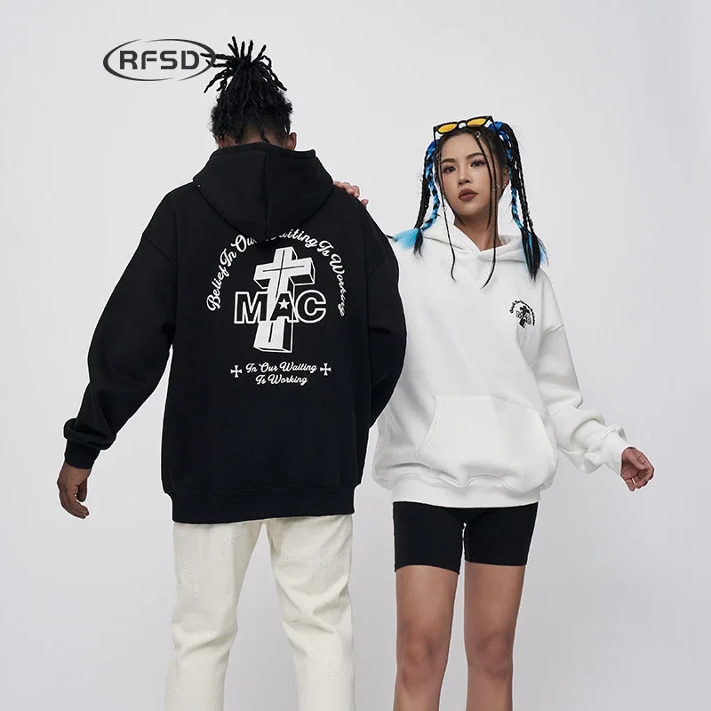 RFSD Men's 2025 Fall/Winter New American Print Fleece Hoodie